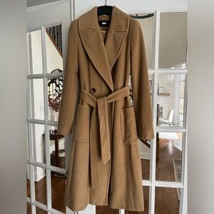 DKNY Camel Wrap Coat